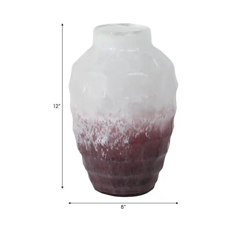 Vase bicolore en verre 12