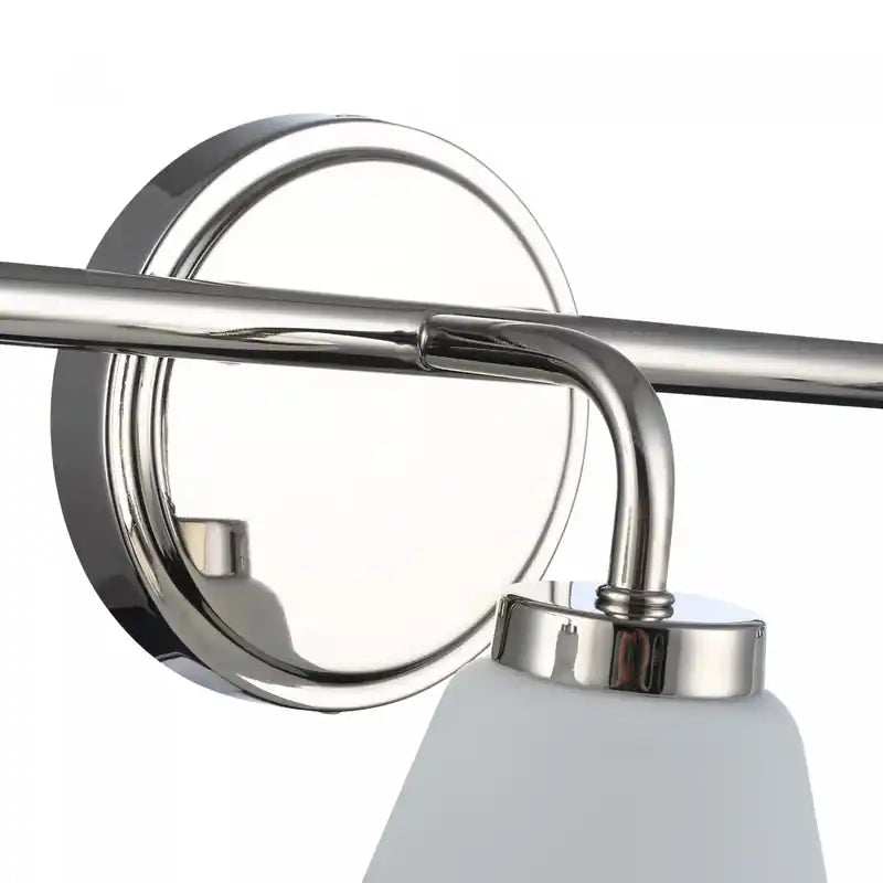 Applique murale de salle de bain à 3 lumières, nickel poli