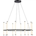 Dainolite Corvette Chandelier 60w Matte Black White Acrylic Diffuser Lamp
