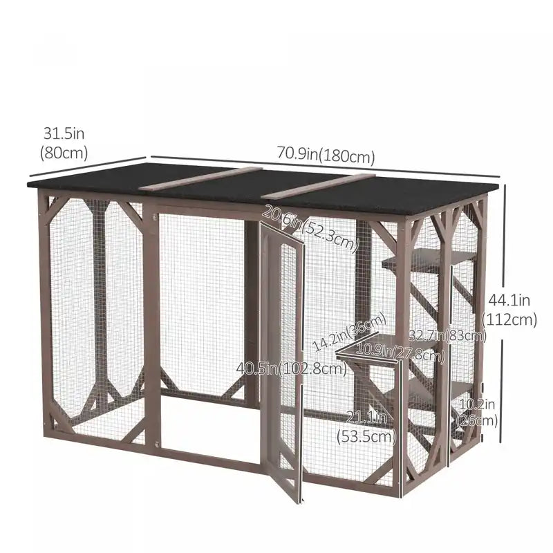 Cage à chat enclos extérieur cabane pour petits animaux clapier à lapins chatons