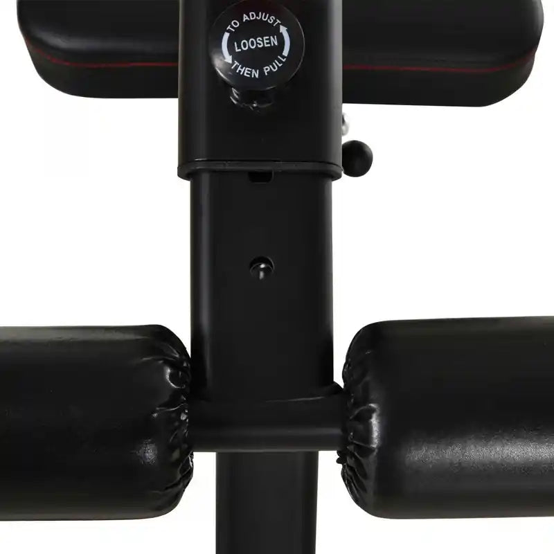 Banc d'abdominaux pliable avec bandes de résistance, banc de musculation décliné avec 4 hauteurs réglables, re