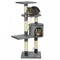 Pawhut 46inch Scratching Cat Tree, Multi Level Cat Tower For Large Cats Adult With Toys And Condo, G