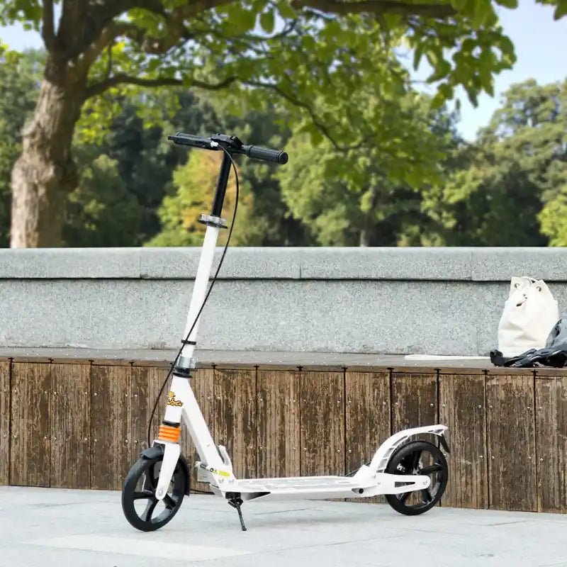 Trottinette Enfant, Trottinette Pliable Avec 4 Niveaux de Hauteur Réglables, Amortisseur, Double Frein, Cadeau Pour Garçons et Filles Âgés de 6 à 12 Ans