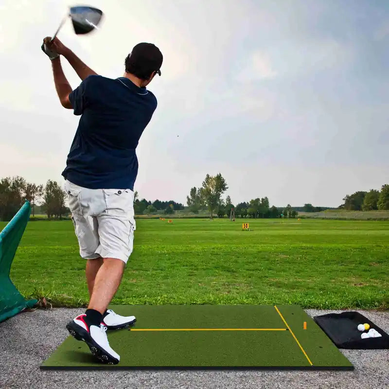 Tapis de golf 5 x 3 pi Tapis d'entraînement de golf en gazon artificiel intérieur/extérieur 20 mm