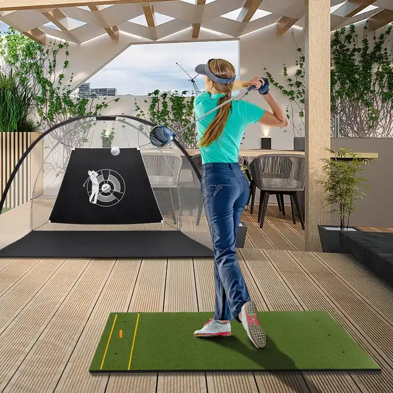 Tapis de golf 5 x 3 pi Tapis d'entraînement de golf en gazon artificiel intérieur/extérieur 20 mm