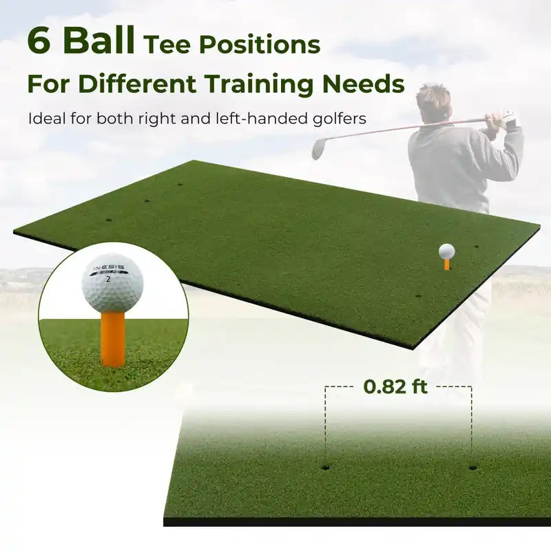 Tapis de golf 5 x 3 pi Tapis d'entraînement de golf en gazon artificiel intérieur/extérieur 20 mm