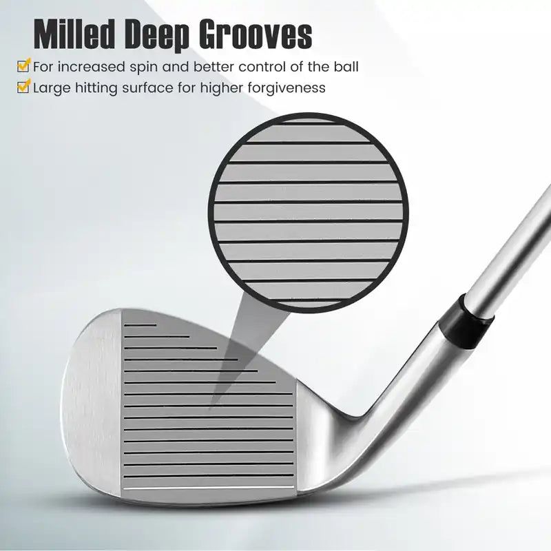 Wedge de Golf Ultime 60 Degrés, Sand Wedge, Lob Wedge, Club de Golf à Loft Élevé, Droitier, Argent