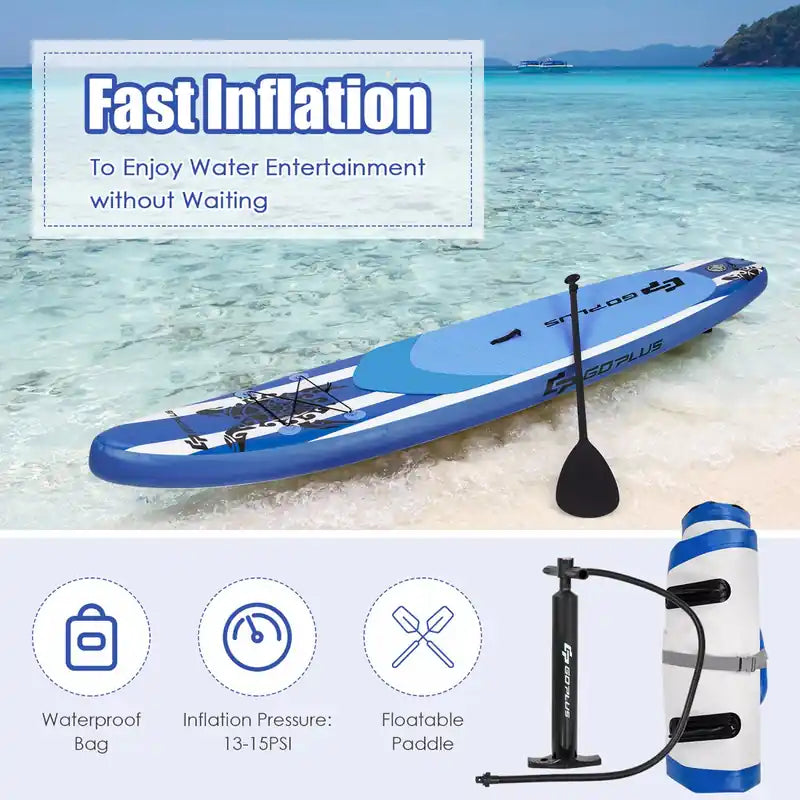11 planches de Stand Up Paddle (SUP) gonflables avec sac de transport et pagaie en aluminium