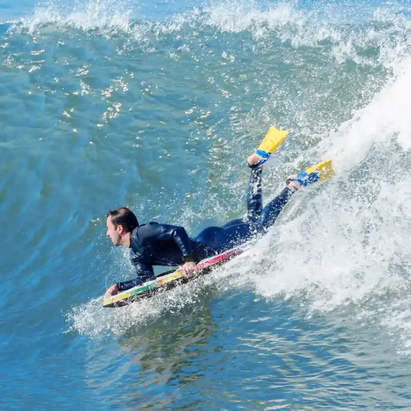 Planche de bodyboard légère de 41 pouces avec noyau en EPS, pont en XPE, dessous en HDPE, tail en croissant, coloré
