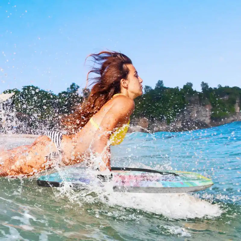 Planche de bodyboard légère de 41 pouces avec noyau en EPS, pont en XPE, dessous en HDPE, tail en croissant, coloré